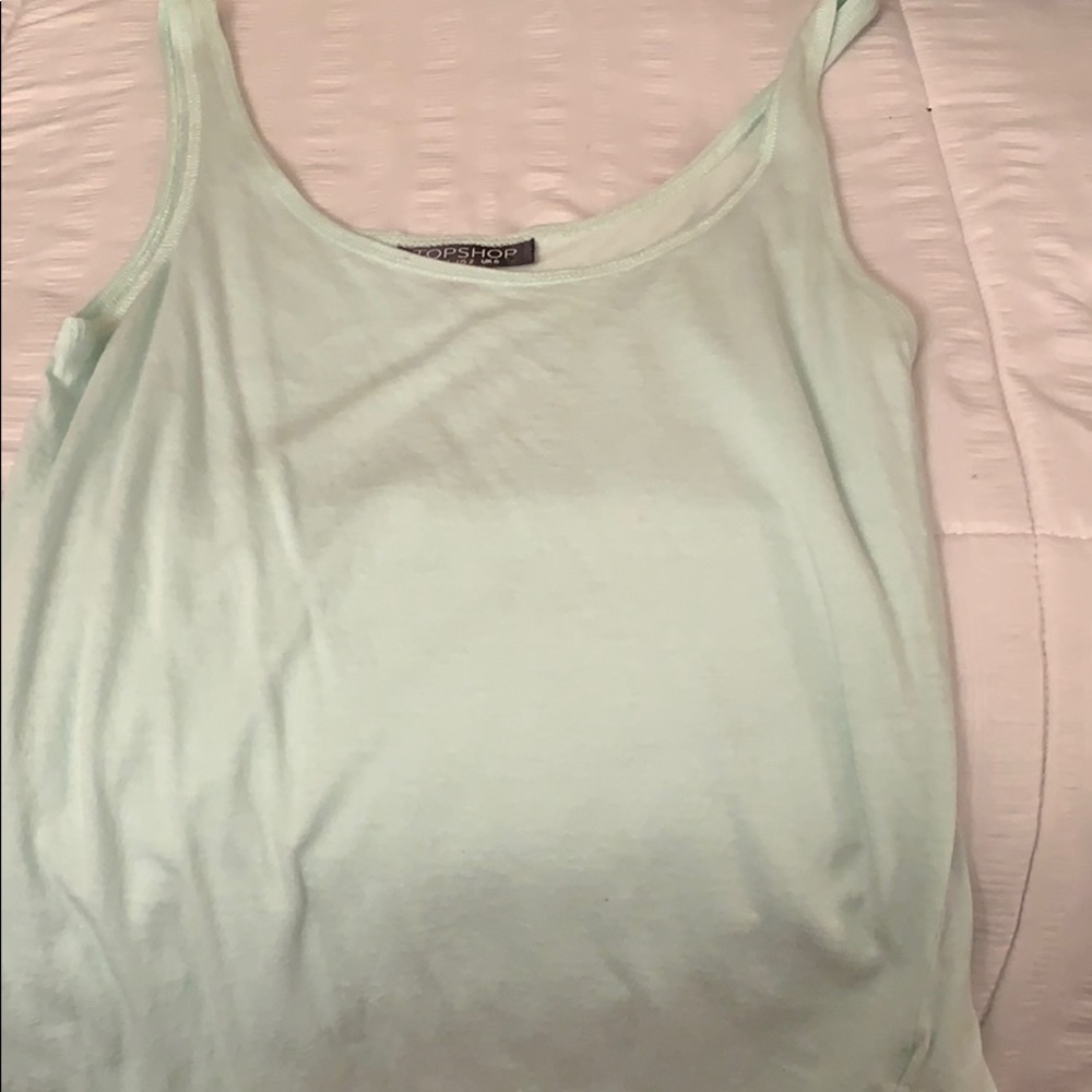 Light green / teal tank top